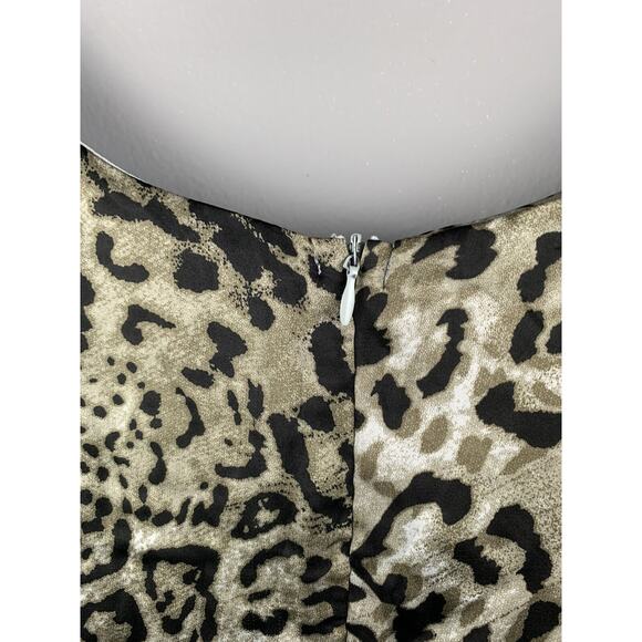 Missguided Dress womens size 4 Asymmetric High Low Fit & Flare Animal Print - Picture 4 of 7